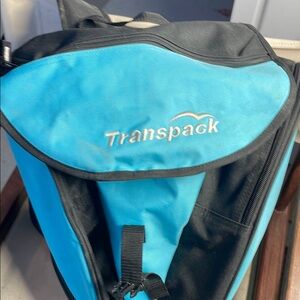 Blue and  Black Ski Backpack with Durable Design